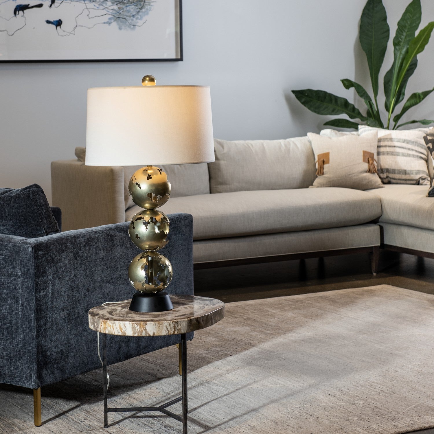 Hubbardton Forge - 272120-SKT-86-10-SF1810 - Pangea Tall Table Lamp - Pangea - Modern Brass