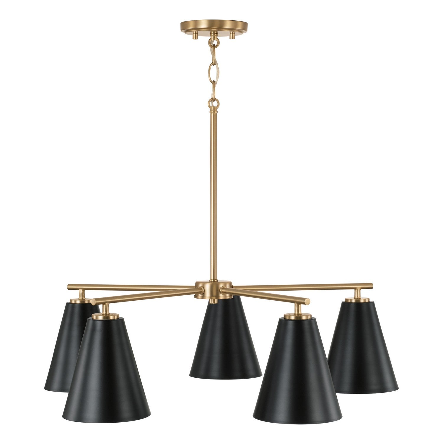 Capital Lighting - AA1040RK - Five Light Chandelier - Charlie - Matte Brass and Black