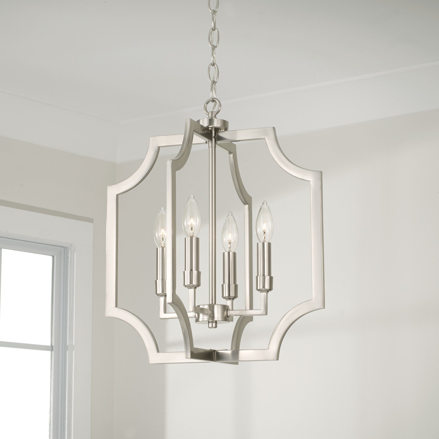 Capital Lighting - AA1037BN - Four Light Foyer Pendant - Courtney - Brushed Nickel