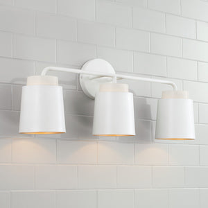 Capital Lighting - AA1036WE - Three Light Vanity - Pratt - Matte White