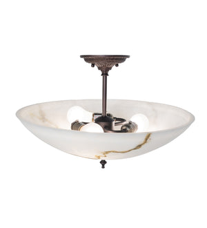 Meyda Tiffany - 262430 - Three Light Semi-Flushmount - Corinth - Mahogany Bronze