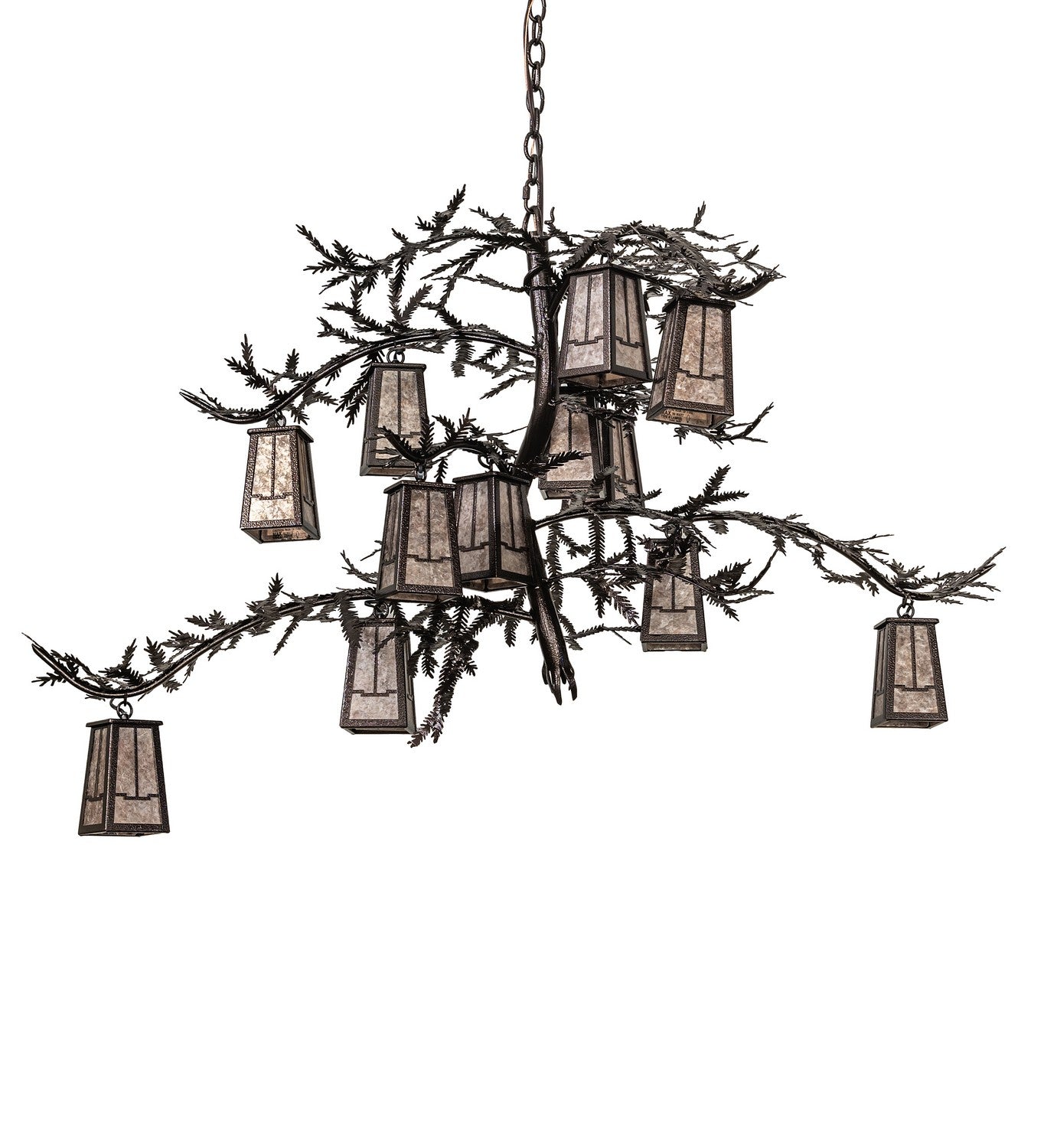 Meyda Tiffany - 266421 - 12 Light Chandelier - Pine Branch - Copper Vein