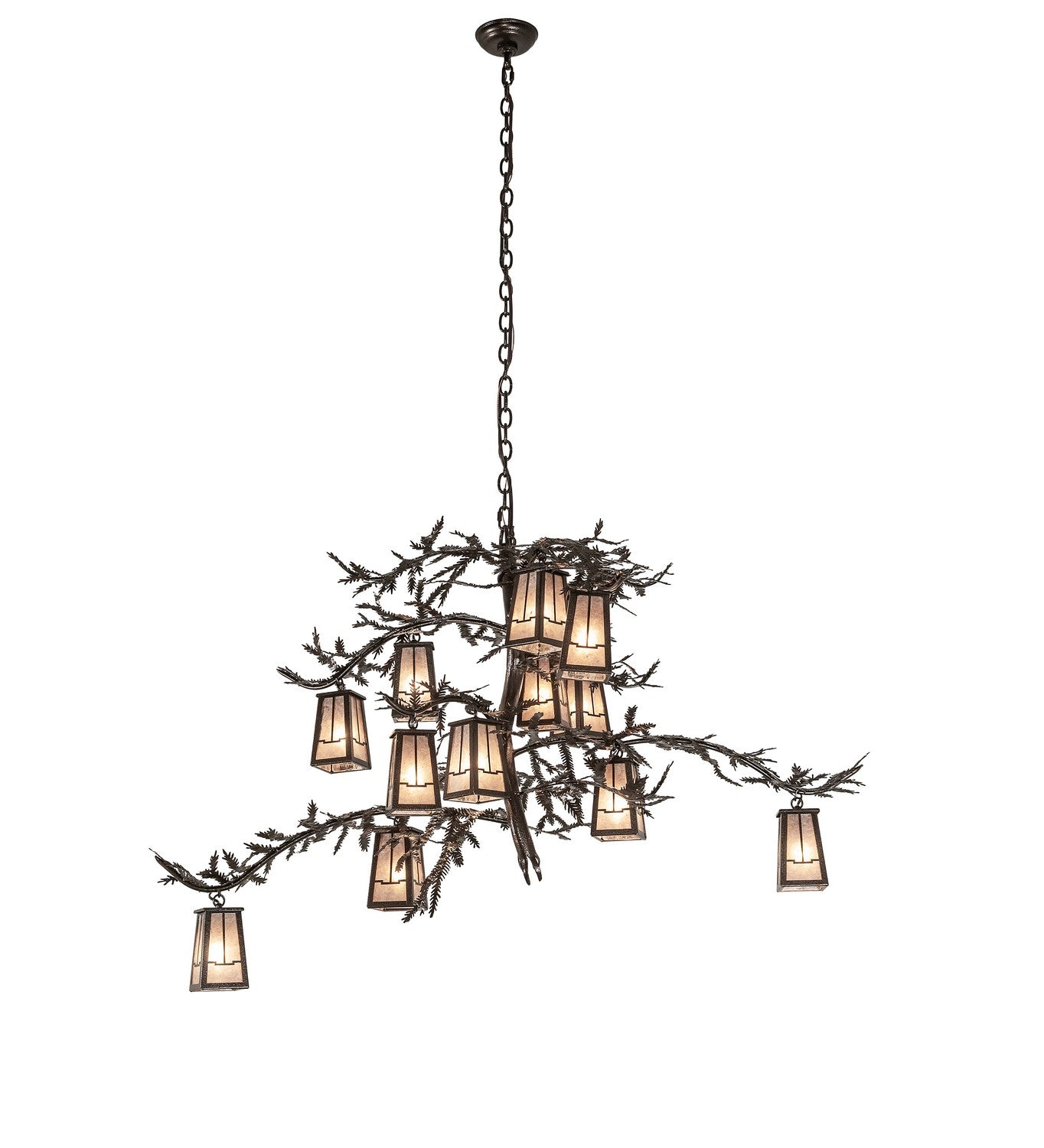 Meyda Tiffany - 266421 - 12 Light Chandelier - Pine Branch - Copper Vein