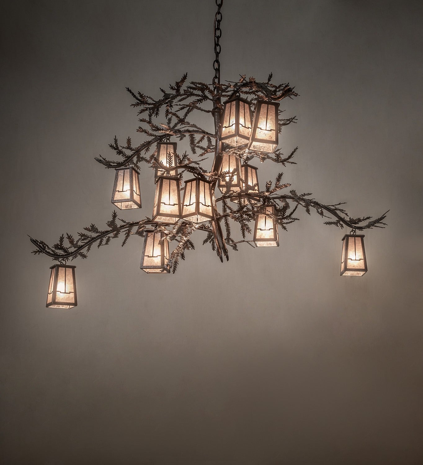 Meyda Tiffany - 266421 - 12 Light Chandelier - Pine Branch - Copper Vein