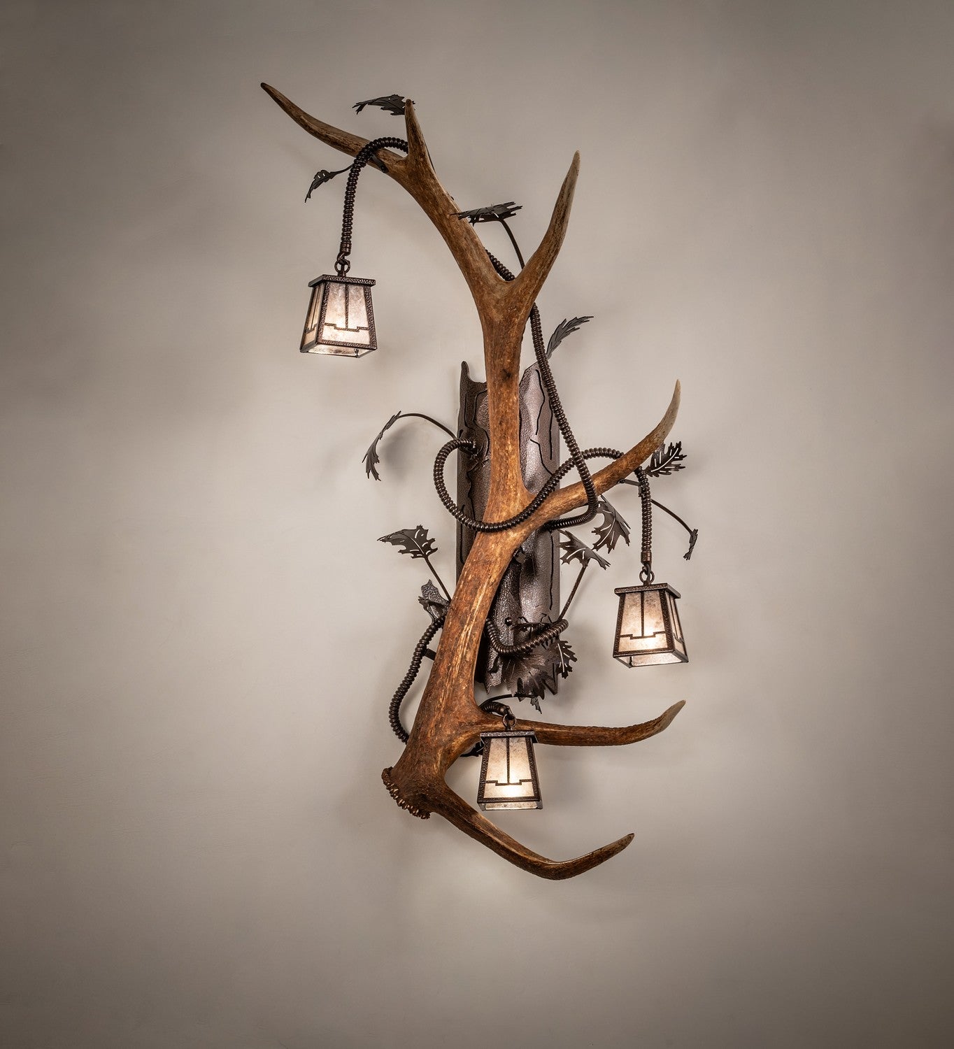 Meyda Tiffany - 266424 - Three Light Wall Sconce - Antlers - Copper Vein