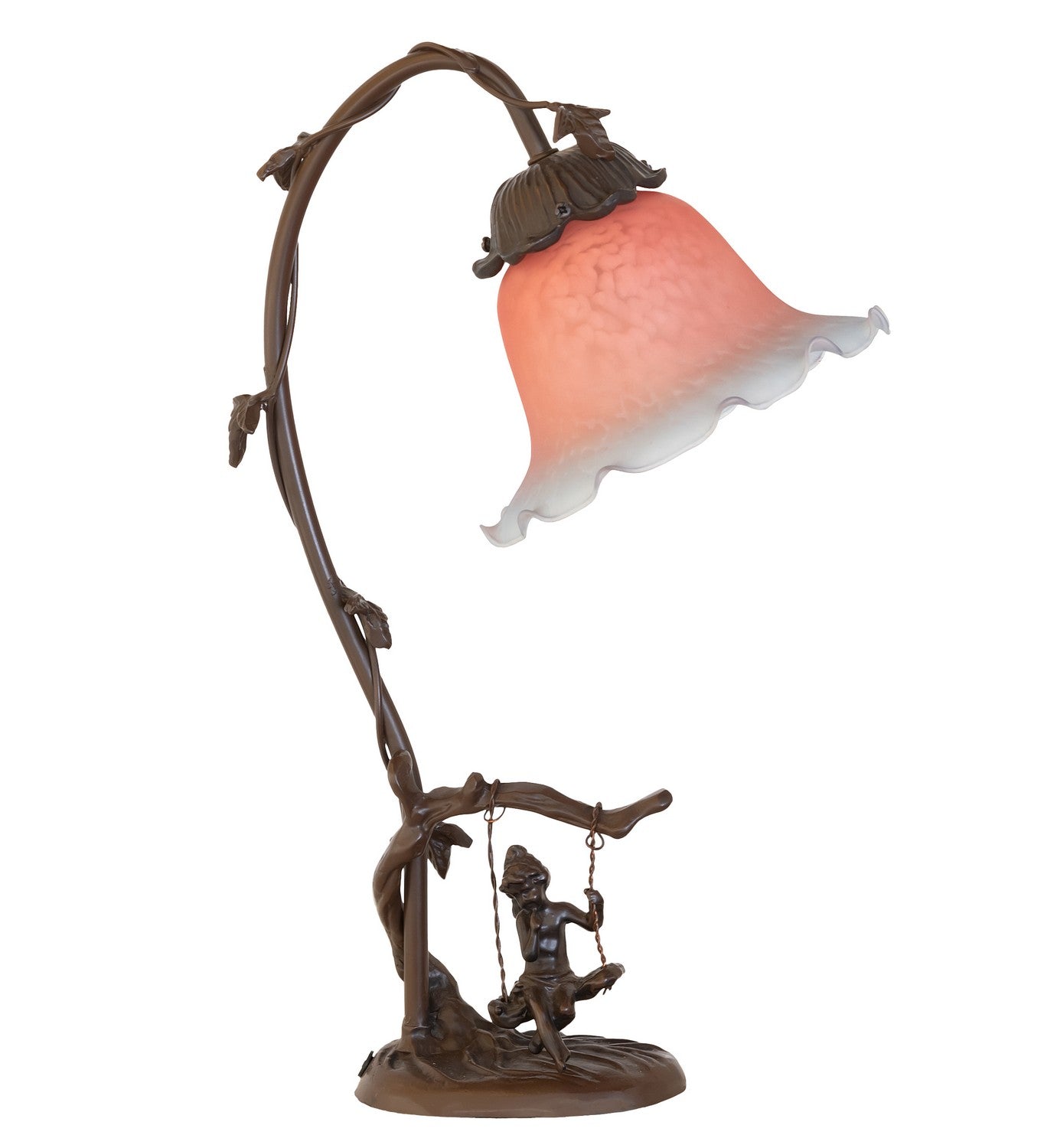 Meyda Tiffany - 269723 - One Light Mini Lamp - Fluted Bell - Bronze,Antique Brass