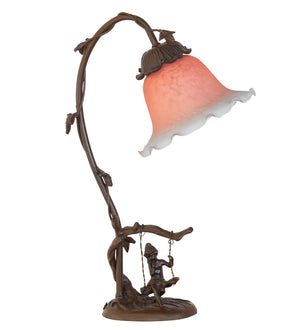 Meyda Tiffany - 269723 - One Light Mini Lamp - Fluted Bell - Bronze,Antique Brass