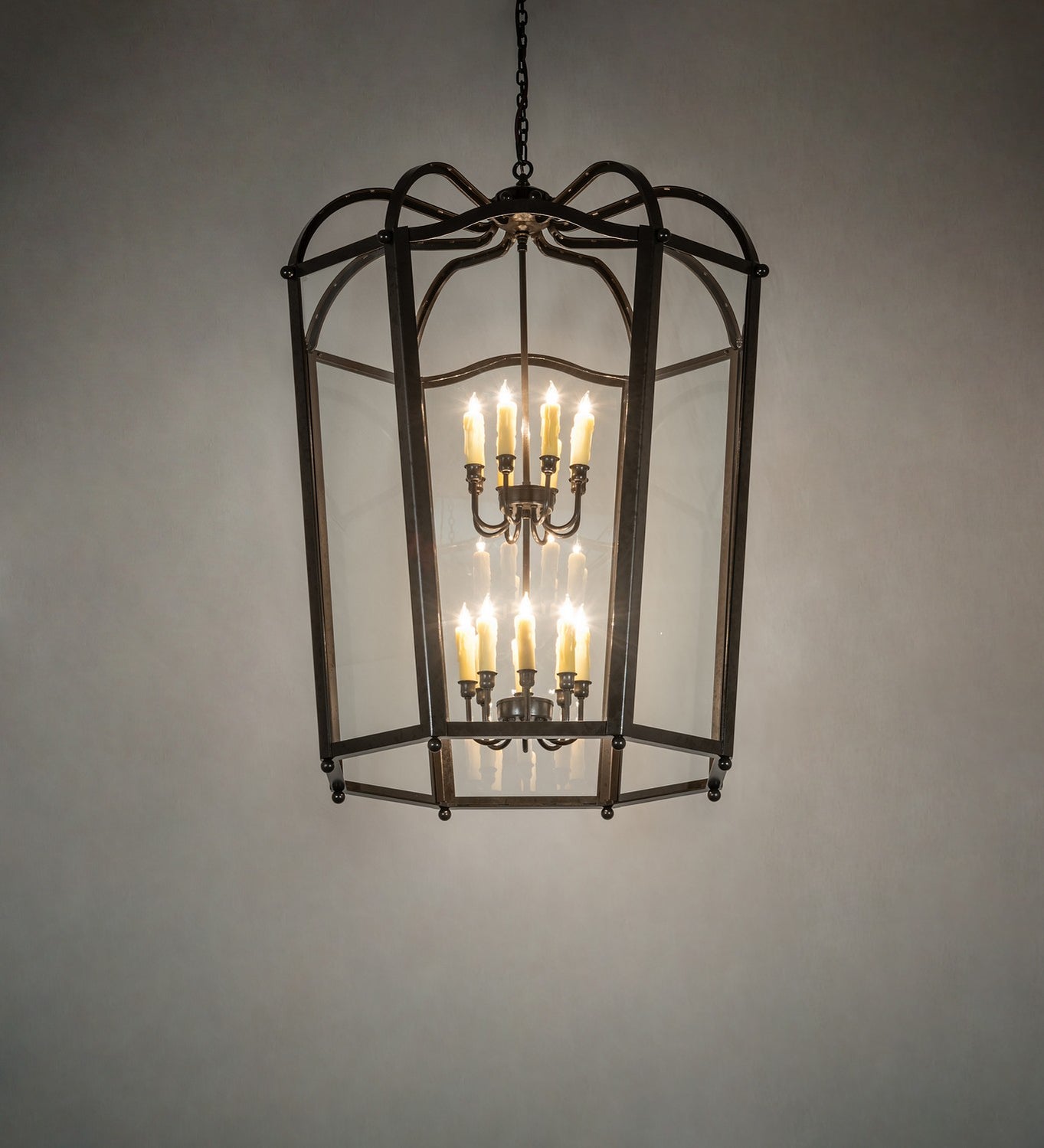 Meyda Tiffany - 270313 - 16 Light Pendant - Citadel - Bronze Over Textured Black