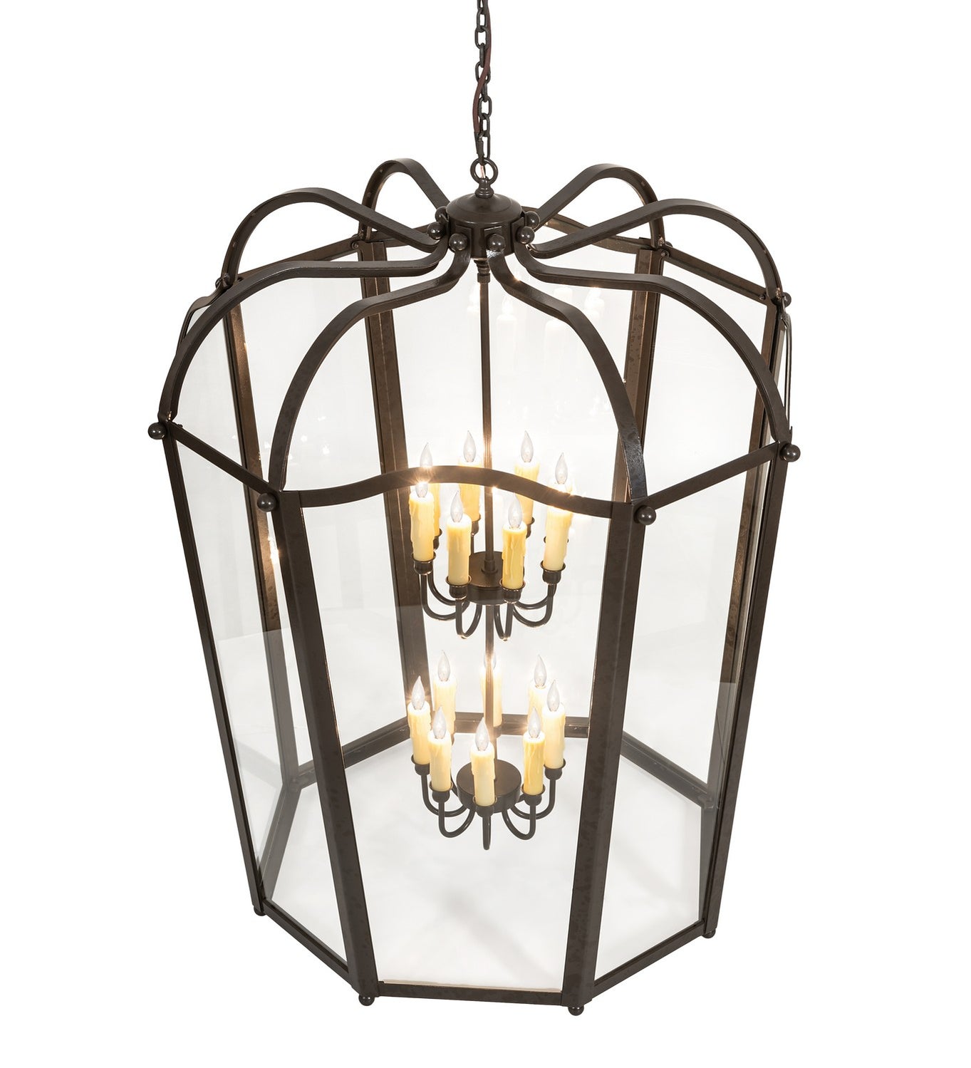 Meyda Tiffany - 270313 - 16 Light Pendant - Citadel - Bronze Over Textured Black