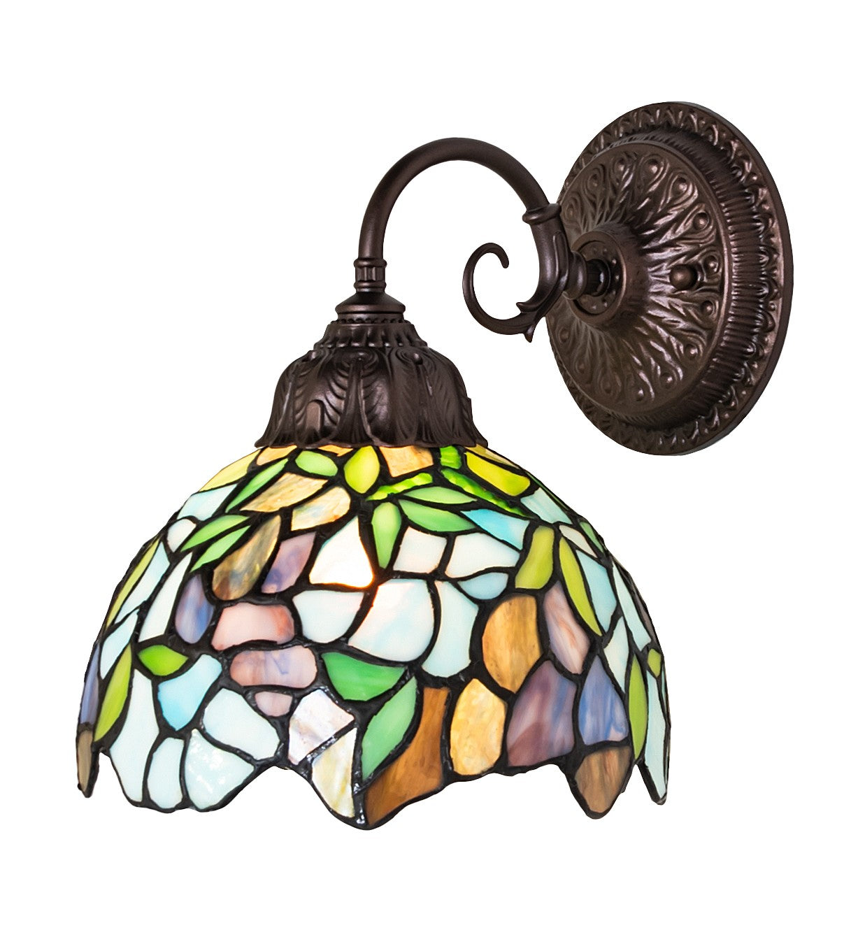 Meyda Tiffany - 270695 - One Light Wall Sconce - Tiffany Wisteria