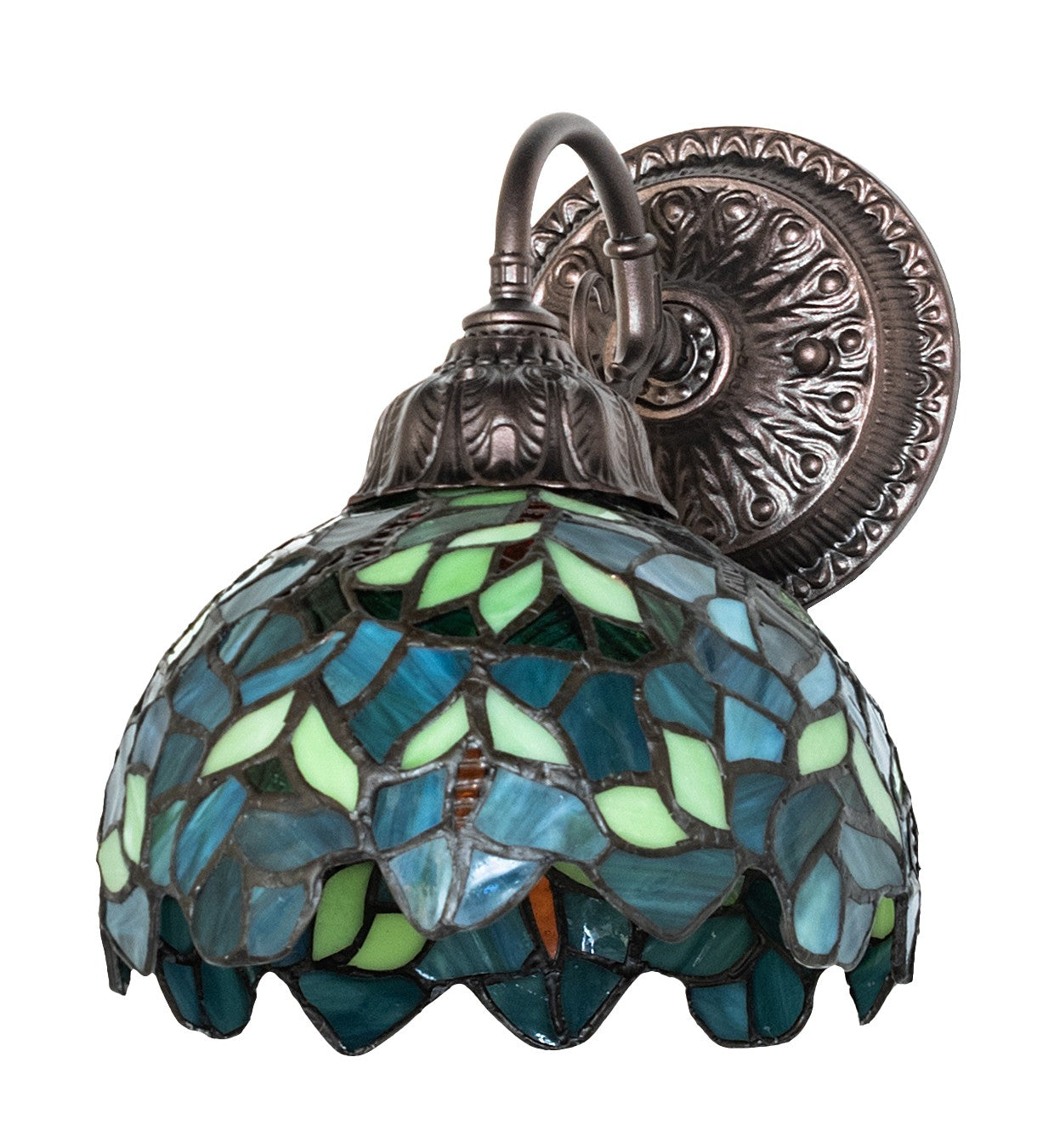 Meyda Tiffany - 270800 - One Light Wall Sconce - Nightfall Wisteria