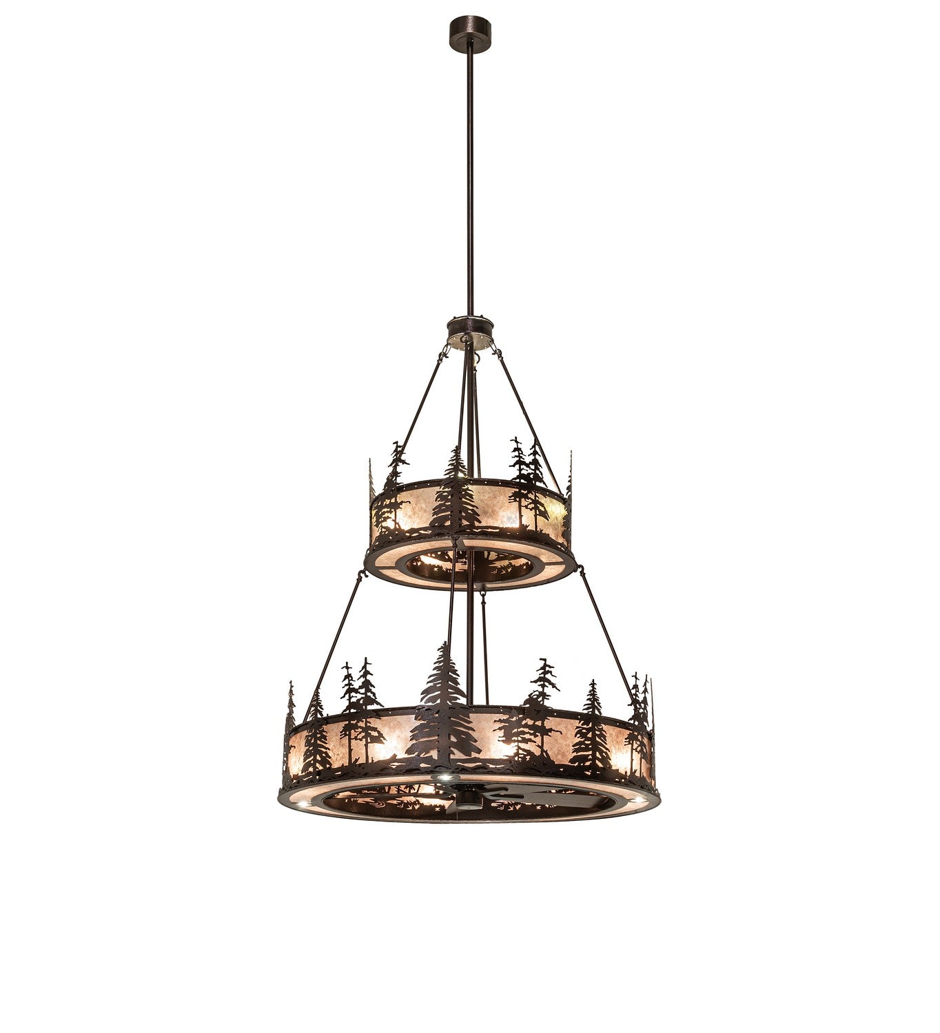 Meyda Tiffany - 266427 - 16 Light Chandel-Air - Tall Pines - Copper Vein