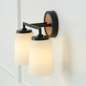 Capital Lighting - 150821WK-546 - Two Light Vanity - Jonah - Light Wood and Matte Black