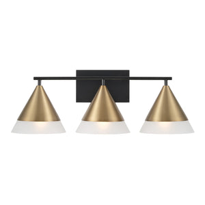 Capital Lighting - 151931AB - Three Light Vanity - Avant - Aged Brass and Black