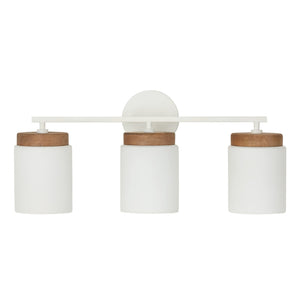 Capital Lighting - 150931LT-547 - Three Light Vanity - Liam - Light Wood and White