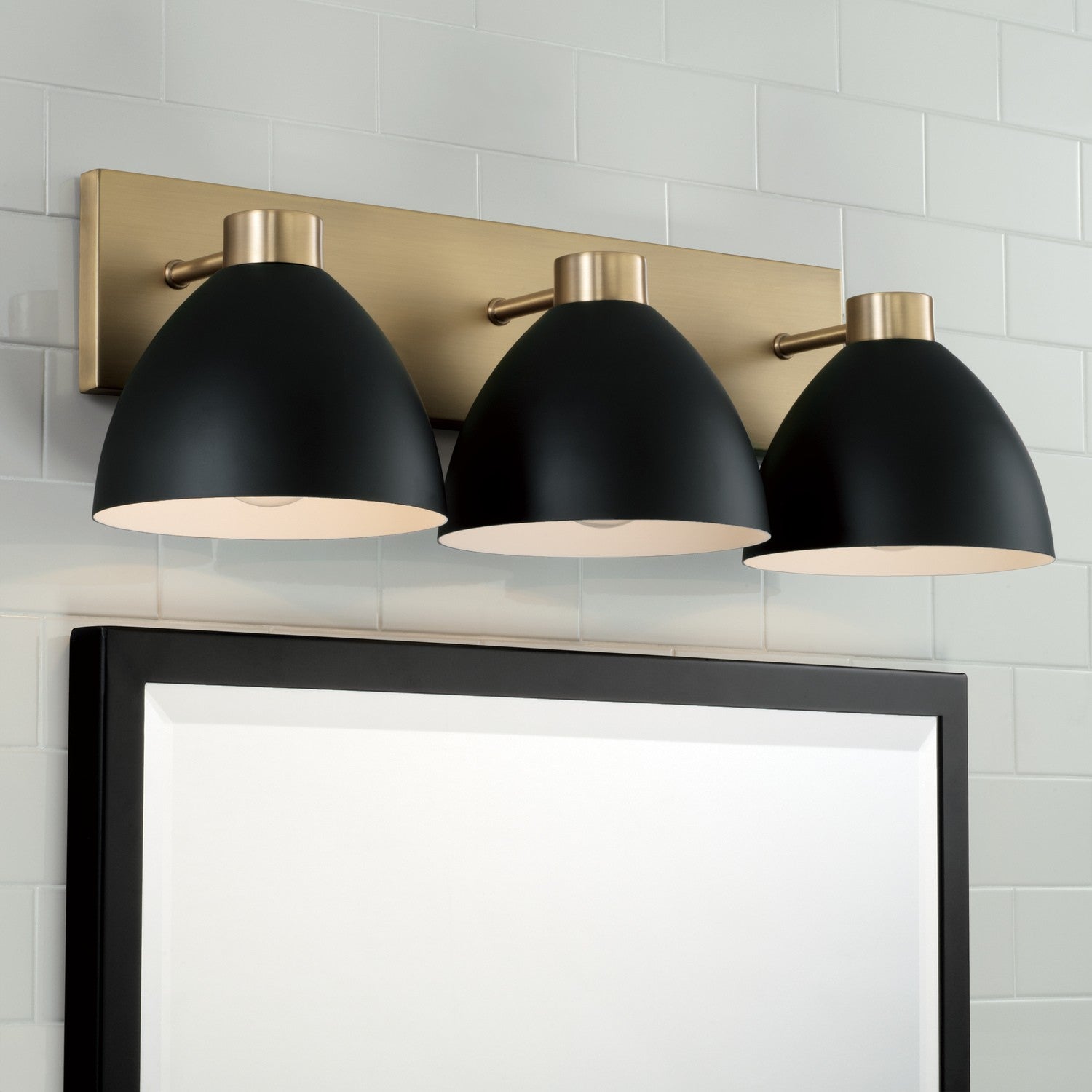 Capital Lighting - 152031AB - Three Light Vanity - Ross - Aged Brass and Black