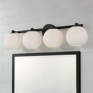 Capital Lighting - 152141MB-548 - Four Light Vanity - Ansley - Matte Black