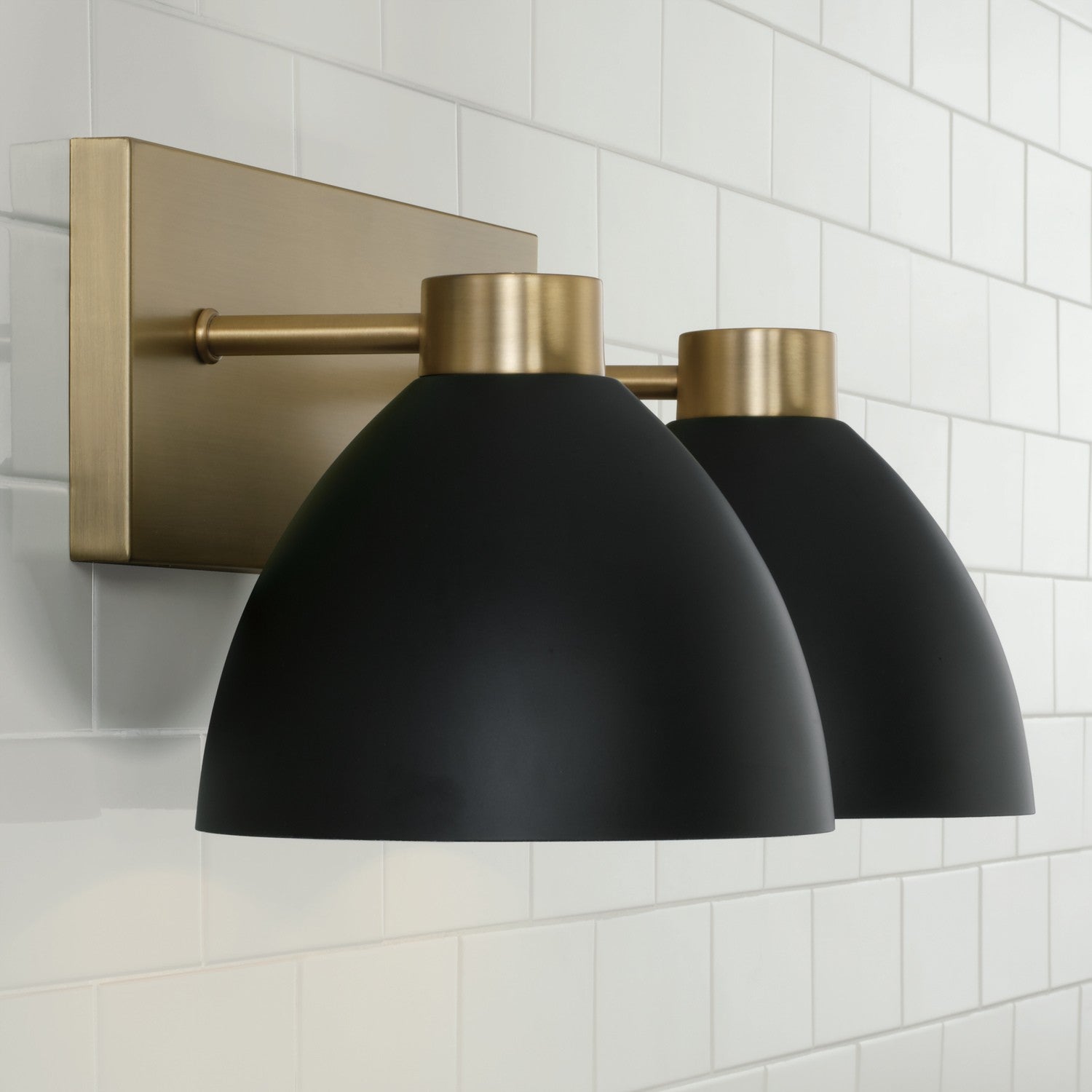 Capital Lighting - 152021AB - Two Light Vanity - Ross - Aged Brass and Black