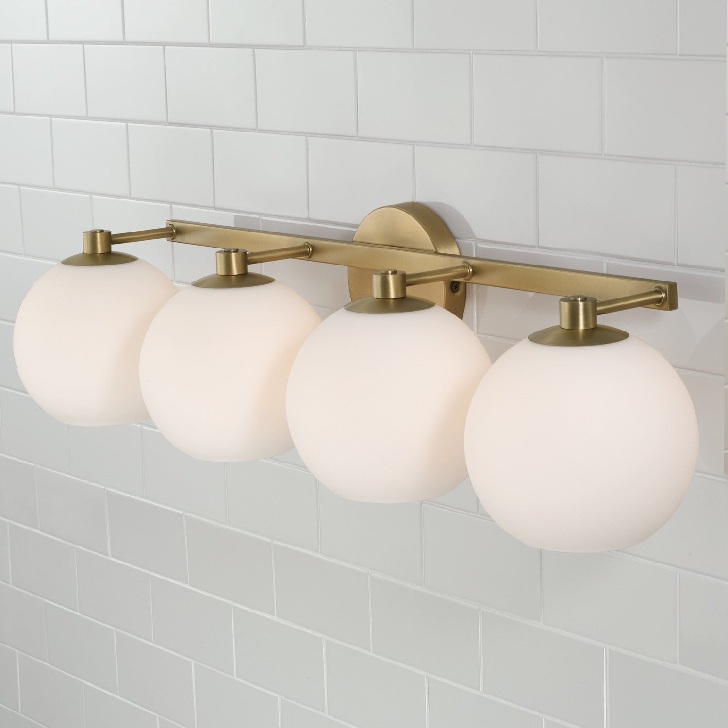 Capital Lighting - 152141AD-548 - Four Light Vanity - Ansley - Aged Brass