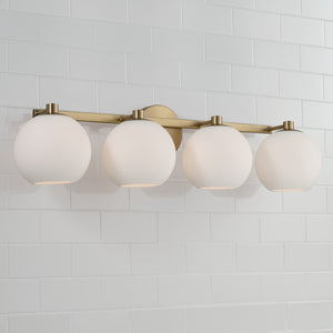 Capital Lighting - 152141AD-548 - Four Light Vanity - Ansley - Aged Brass