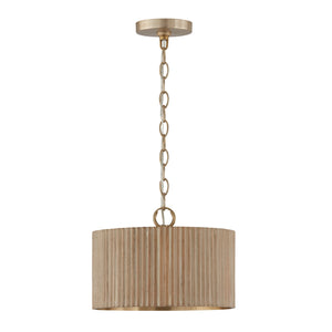 Capital Lighting - 250711WS - One Light Semi Flush Mount - Donovan - White Wash and Matte Brass