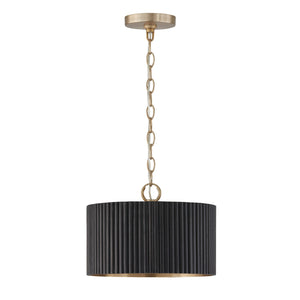 Capital Lighting - 250711KR - One Light Semi Flush Mount - Donovan - Black Stain and Matte Brass