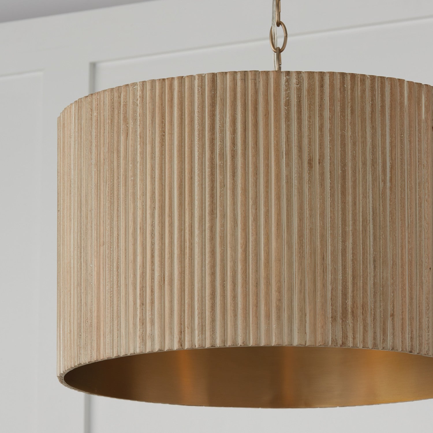 Capital Lighting - 350741WS - Three Light Pendant - Donovan - White Wash and Matte Brass