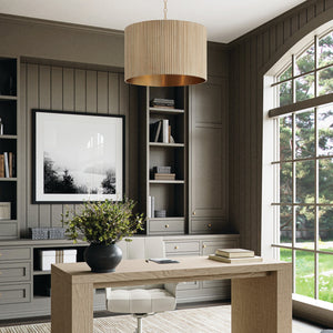 Capital Lighting - 350741WS - Three Light Pendant - Donovan - White Wash and Matte Brass