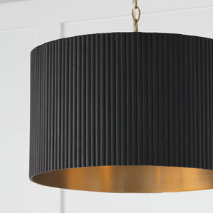 Capital Lighting - 350741KR - Three Light Pendant - Donovan - Black Stain and Matte Brass