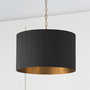 Capital Lighting - 350741KR - Three Light Pendant - Donovan - Black Stain and Matte Brass