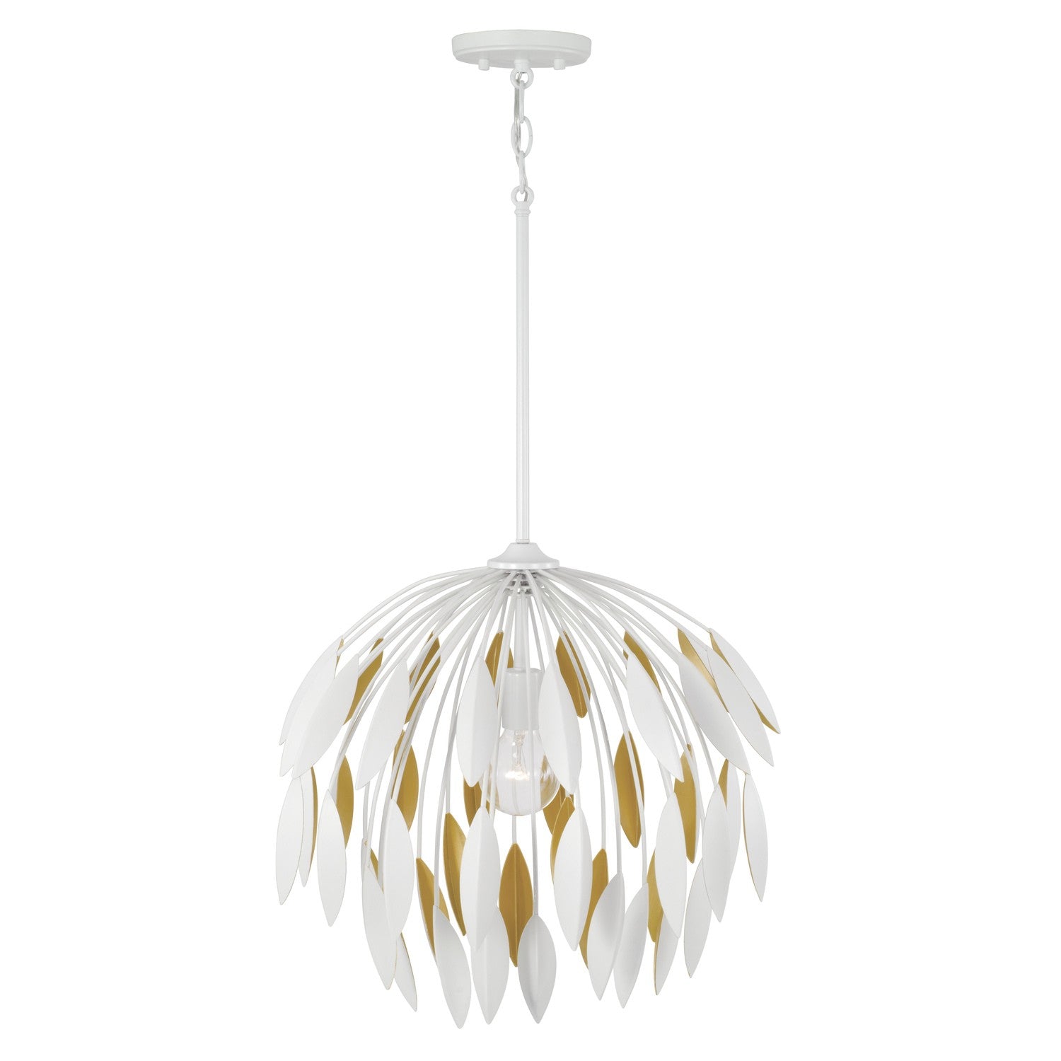 Capital Lighting - 351812WE - One Light Pendant - Margeaux - Matte White