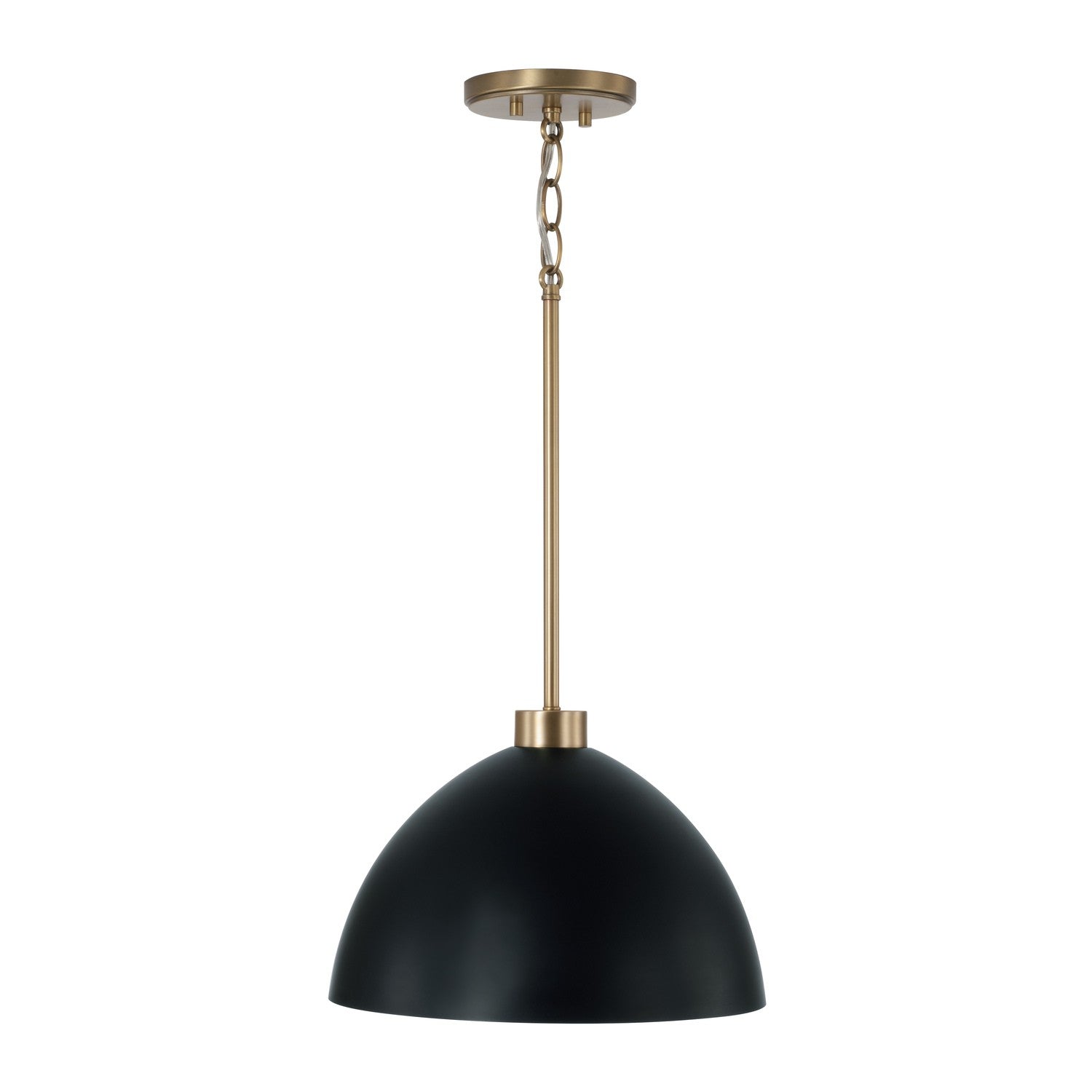 Capital Lighting - 352011AB - One Light Pendant - Ross - Aged Brass and Black
