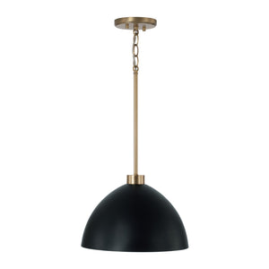 Capital Lighting - 352011AB - One Light Pendant - Ross - Aged Brass and Black