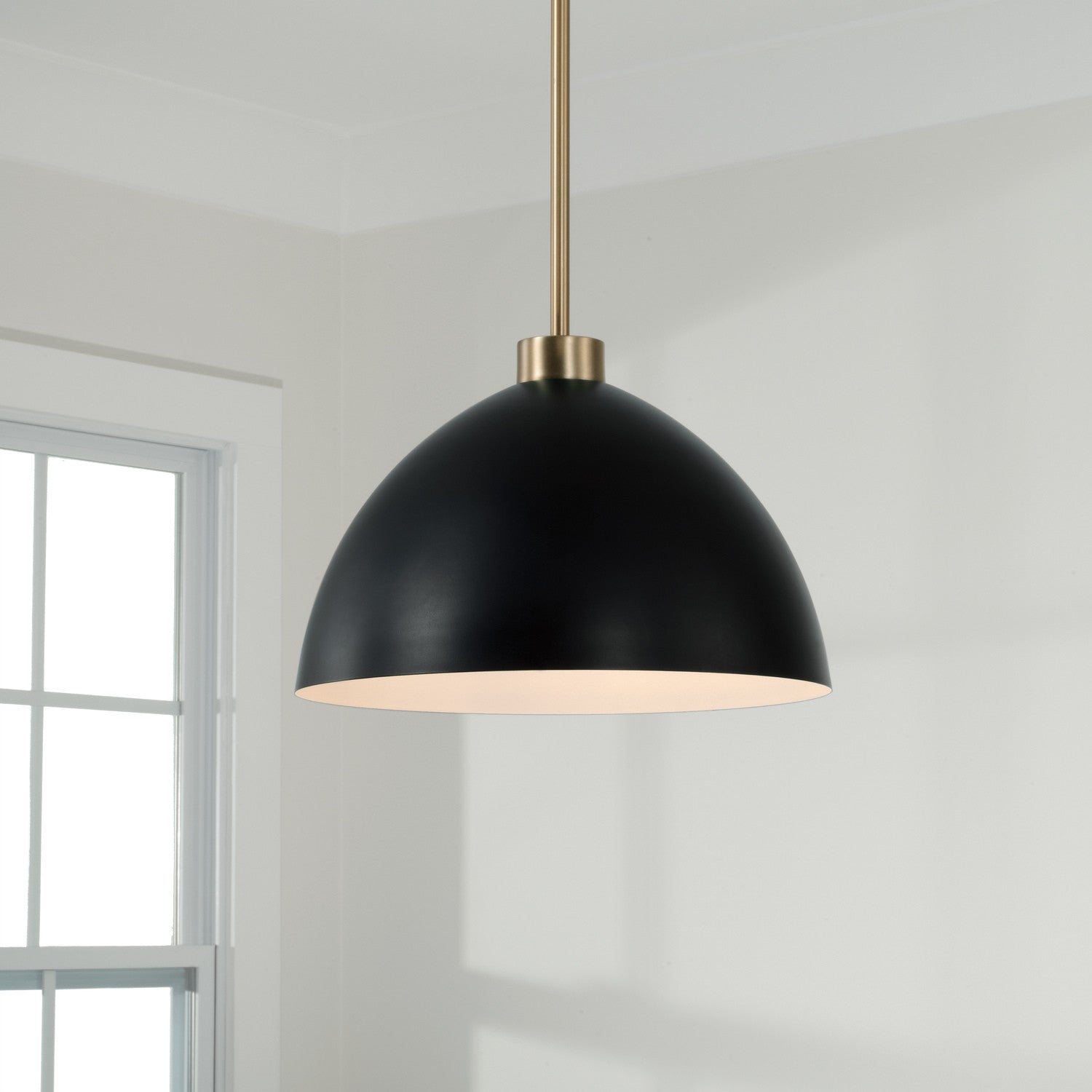 Capital Lighting - 352011AB - One Light Pendant - Ross - Aged Brass and Black