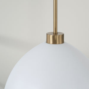 Capital Lighting - 352011AW - One Light Pendant - Ross - Aged Brass and White