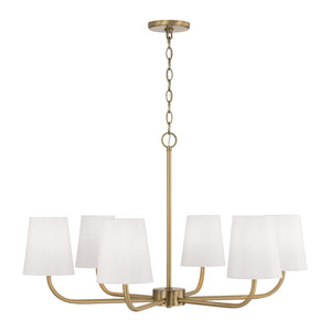 Capital Lighting - 449462AD-706 - Six Light Chandelier - Brody - Aged Brass