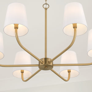 Capital Lighting - 449462AD-706 - Six Light Chandelier - Brody - Aged Brass