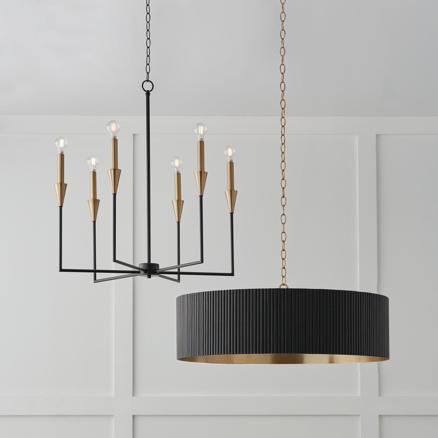 Capital Lighting - 450741KR - Four Light Chandelier - Donovan - Black Stain and Matte Brass