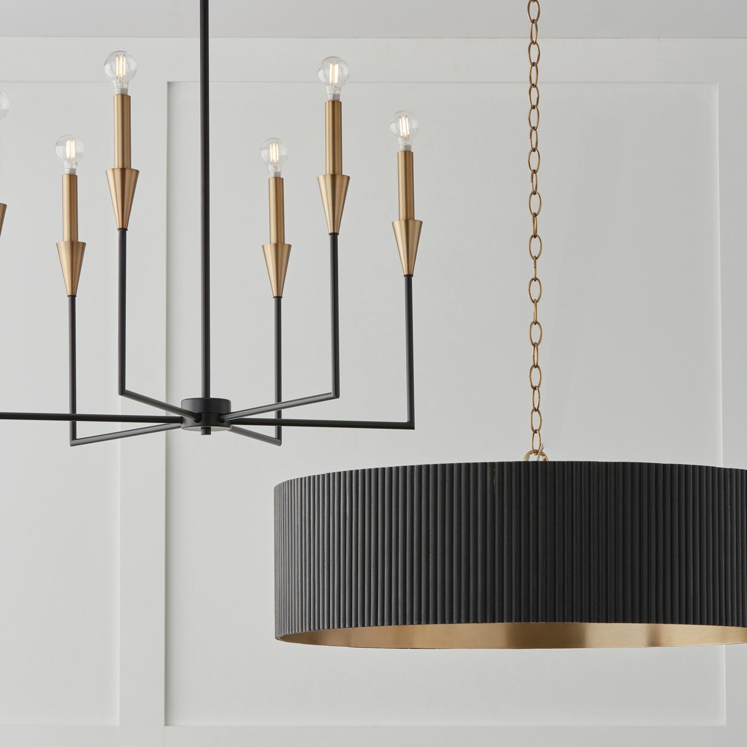 Capital Lighting - 450741KR - Four Light Chandelier - Donovan - Black Stain and Matte Brass
