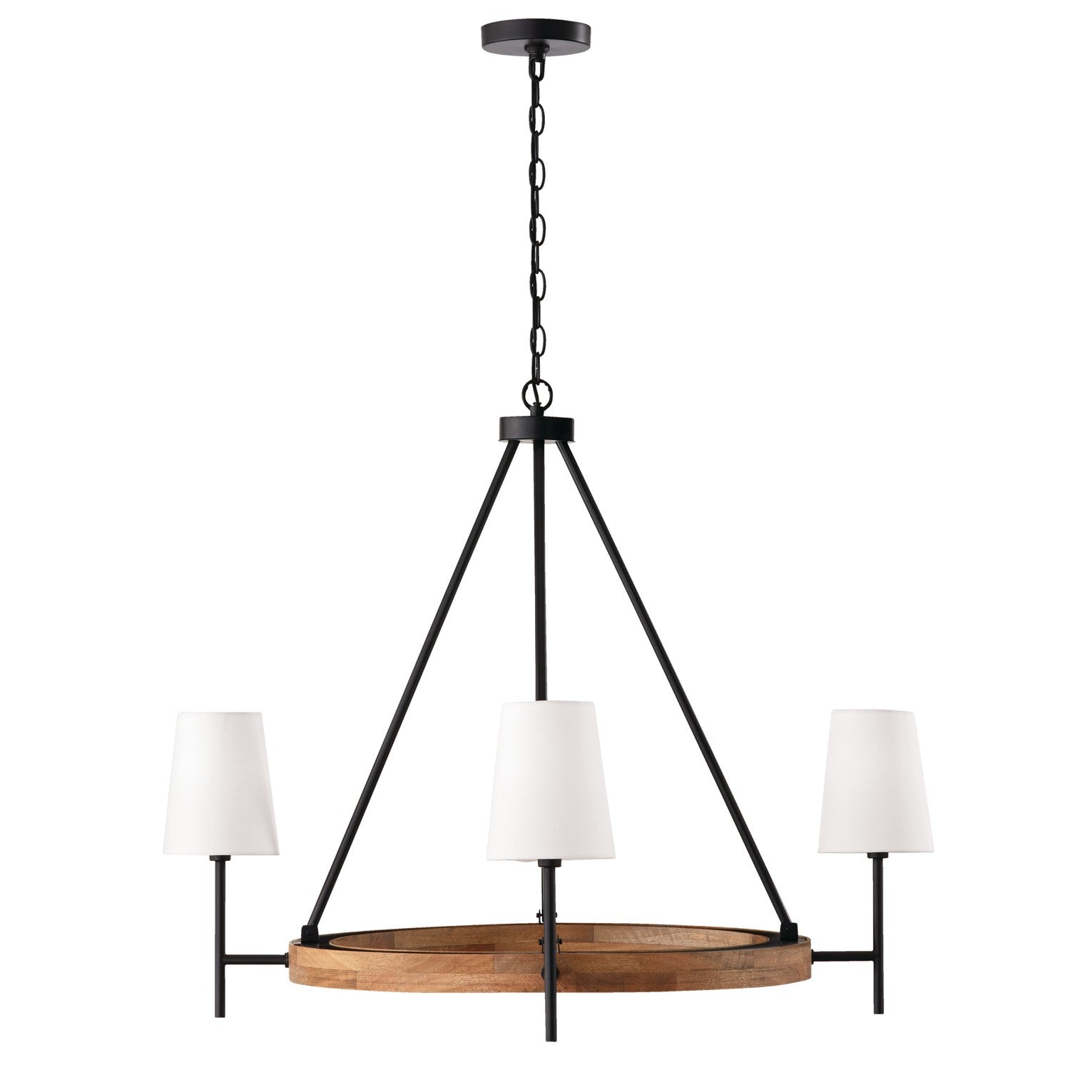 Capital Lighting - 450841WK-709 - Four Light Chandelier - Jonah - Light Wood and Matte Black