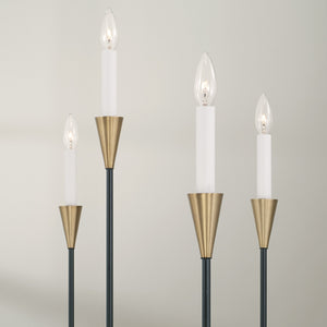 Capital Lighting - 451991AB - Nine Light Chandelier - Avant - Aged Brass and Black