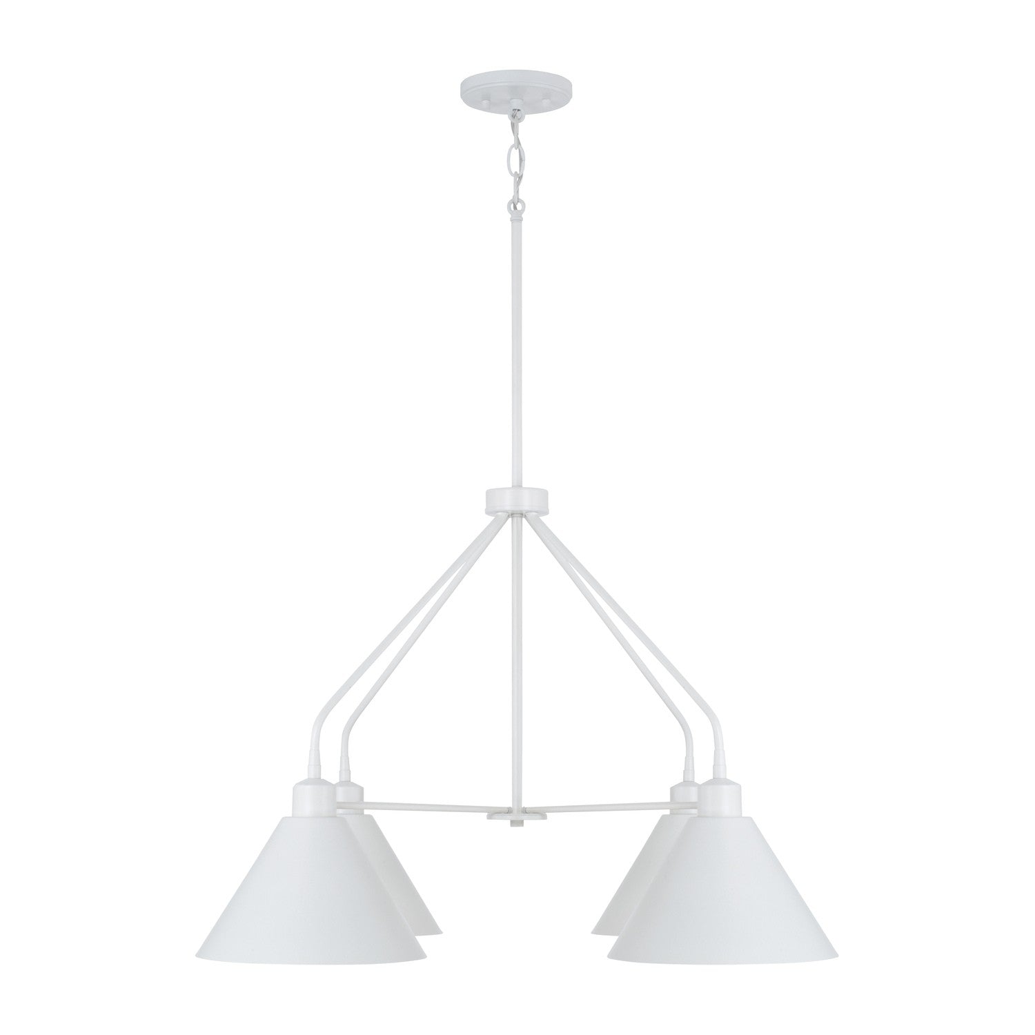 Capital Lighting - 451341WE - Four Light Chandelier - Alden - Matte White
