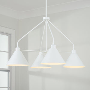 Capital Lighting - 451341WE - Four Light Chandelier - Alden - Matte White