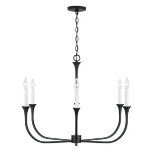 Capital Lighting - 452361BI - Six Light Chandelier - Decklan - Black Iron