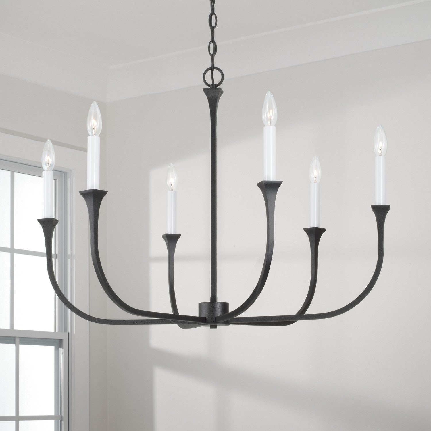 Capital Lighting - 452361BI - Six Light Chandelier - Decklan - Black Iron