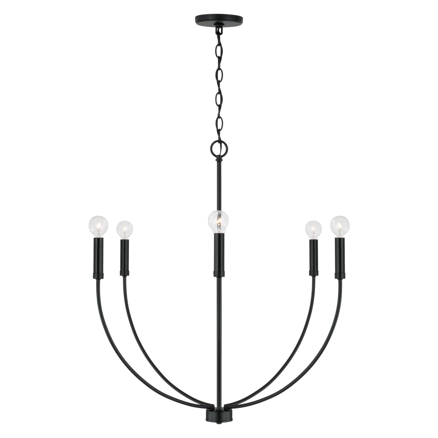 Capital Lighting - 452161MB - Six Light Chandelier - Ansley - Matte Black