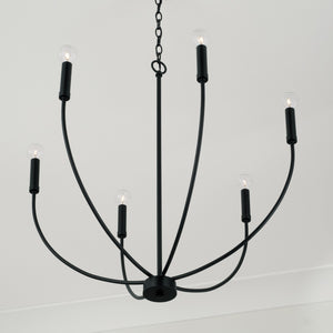 Capital Lighting - 452161MB - Six Light Chandelier - Ansley - Matte Black