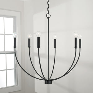 Capital Lighting - 452161MB - Six Light Chandelier - Ansley - Matte Black