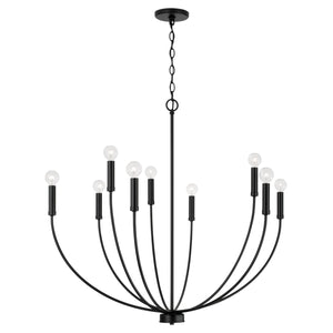 Capital Lighting - 452191MB - Nine Light Chandelier - Ansley - Matte Black