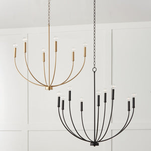 Capital Lighting - 452191MB - Nine Light Chandelier - Ansley - Matte Black